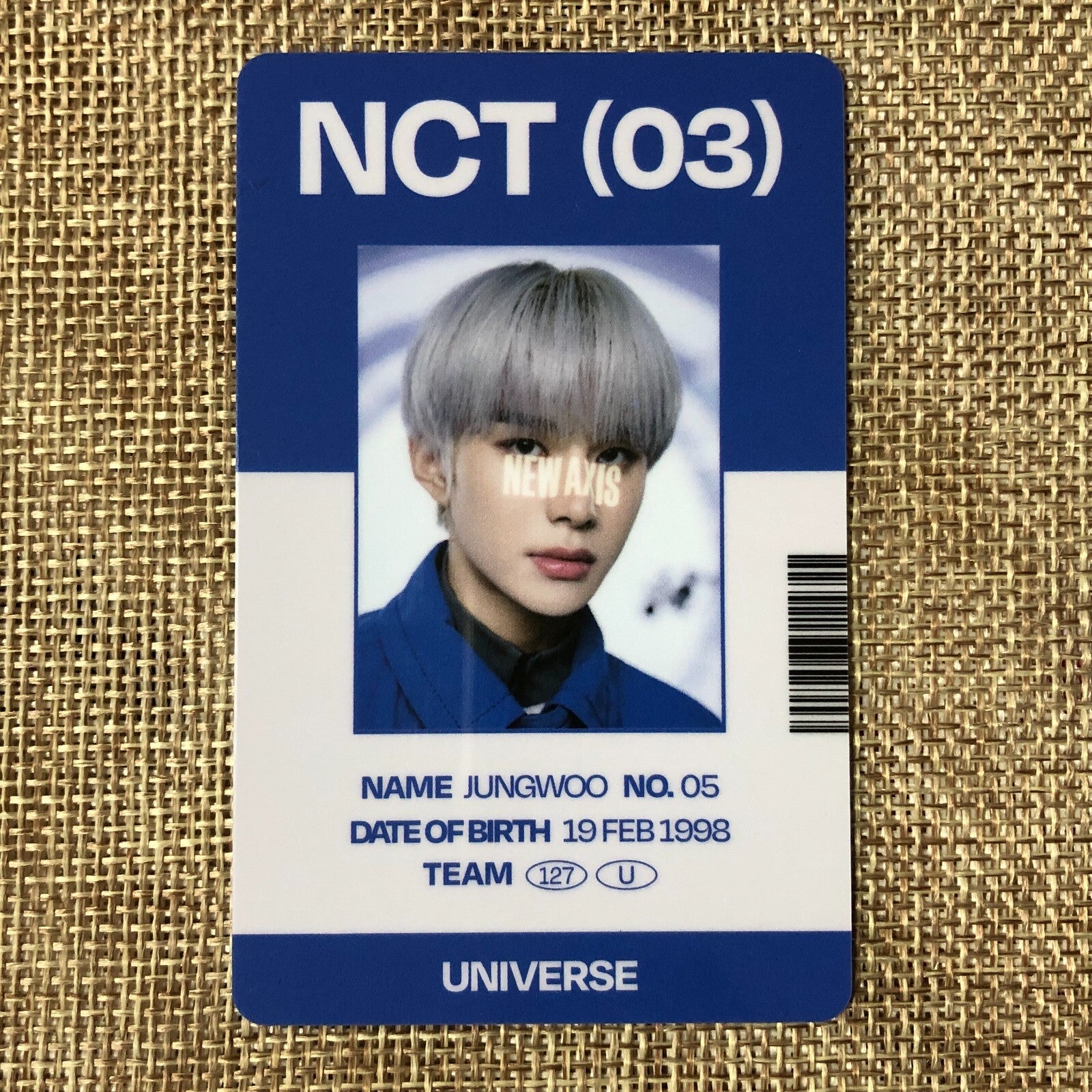 NCT JUNGWOO [ UNIVERSE SMTOWN MD ] Official ID Photocard / New / Gift