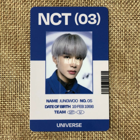 NCT JUNGWOO [ UNIVERSE SMTOWN MD ] Official ID Photocard / New / Gift