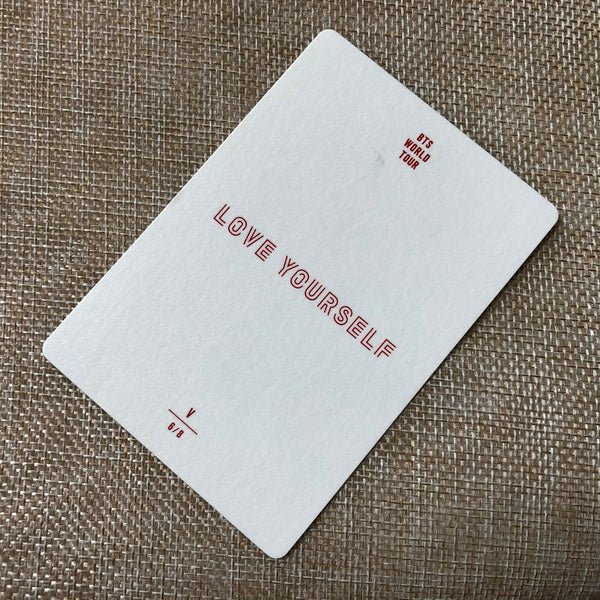BTS V 6/8 [ Love Yourself World Tour ] Official Mini Photocard / New / Gift