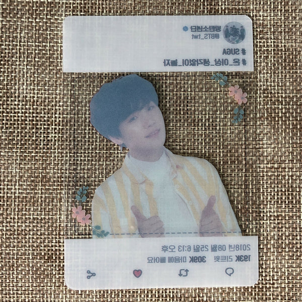 BTS SUGA #2 [Love Yourself Official Army Booth] Official Transparent Photocard