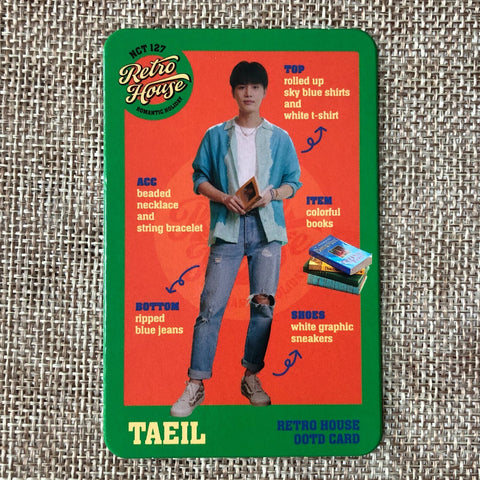 NCT 127 TAEIL [ RETRO HOUSE MD ] Official OOTD Card Photocard / New / Gift