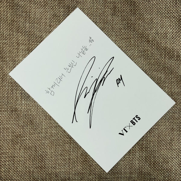 BTS RM [ VT Cosmetics Sign Message ] Official Postcard / New / Gift