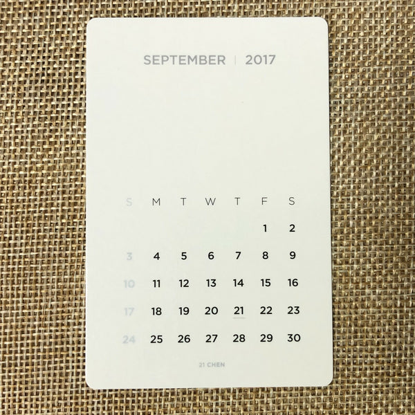 EXO CHANYEOL [2017 Season's Greetings] Official Mini Calendar Photocard / Gift