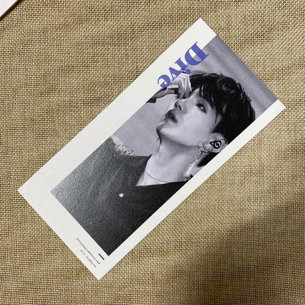 BTS SUGA [2019 Fistbump Exhibition in Seoul] Dive Photo Ticket / New, Rare /+G