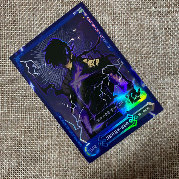 Solo Leveling SL 005 Super Rare SR Holo Card / Korean Webtoon Trading Card / New