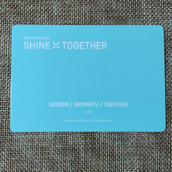 TXT UNIT 3/8 [2021 Shine Together Fanlive] Official Mini Photocard / New / Gift