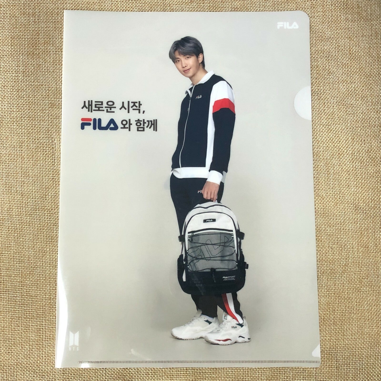 BTS RM [ FILA ] Official Clear File Holder / New, Rare / Gift