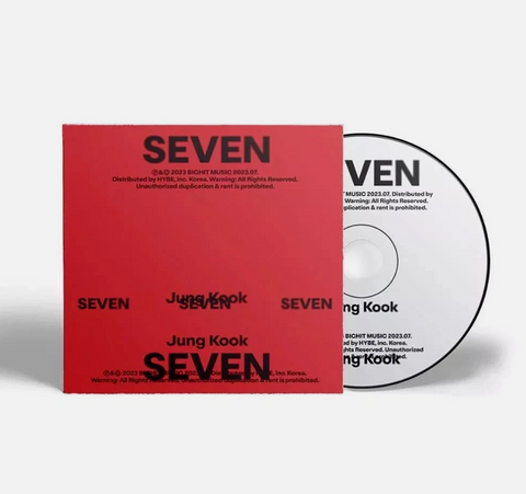 BTS JUNGKOOK [ Seven feat. Latto ] Official Single CD / New (Sealed) / Gift