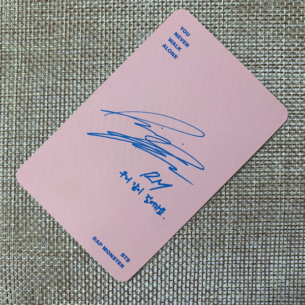 BTS RM [ YNWA You Never Walk Alone ] Official Photocard / New / Gift