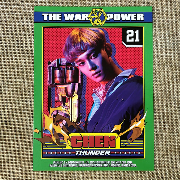 EXO CHEN #2 [THE WAR : The Power of Music] Official Postcard Photo / New / Gift
