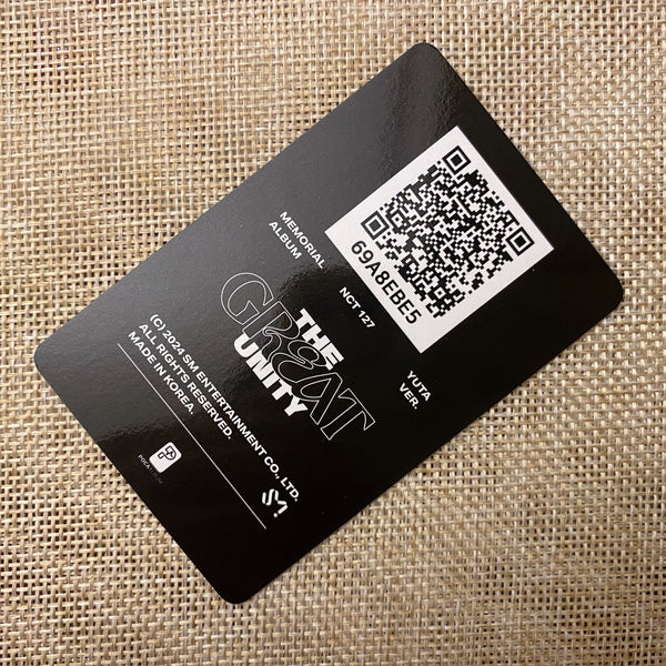 NCT 127 YUTA #2 [The Great Unity Memorial] Official Photocard / New, Rare / Gift