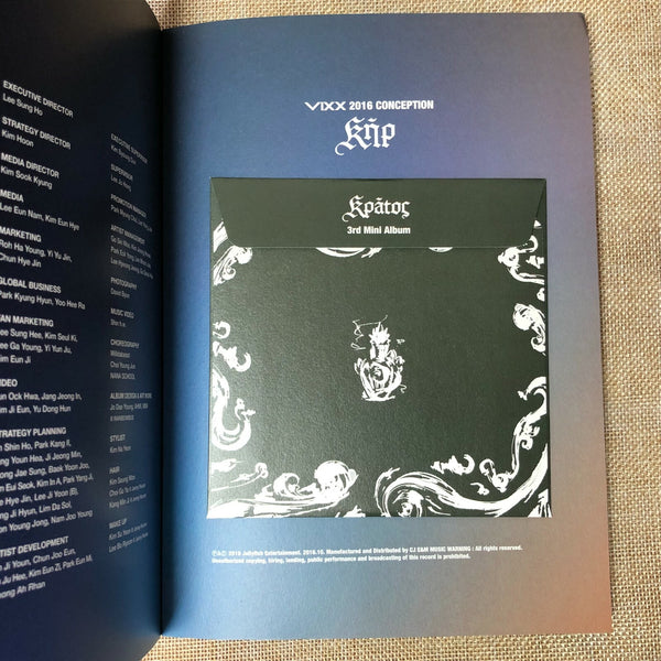 VIXX [ Kratos Album ] Photobook + CD, 3rd Mini / NO Photocard / New / Gift