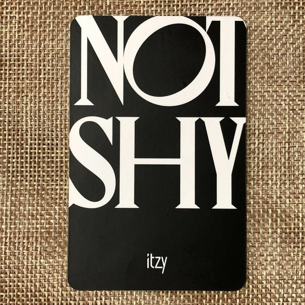 ITZY RYUJIN YUNA [ NOT SHY ] Official Photocard, 3rd Mini Album / New / Gift