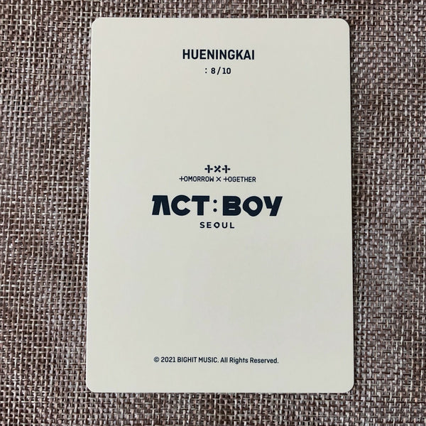 TXT HUENINGKAI 8/10 [ ACT : BOY SEOUL ] Official Mini Photocard / New / Gift