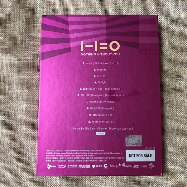 WANNA ONE HAND SIGNED [Nothing Without You 1+1+0] Autographed, Promo / NO PC /+G