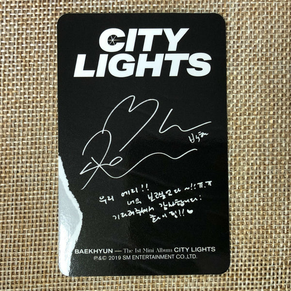 EXO BAEKHYUN #3 [City Lights] Official Photocard Day, 1st Mini Album / Gift