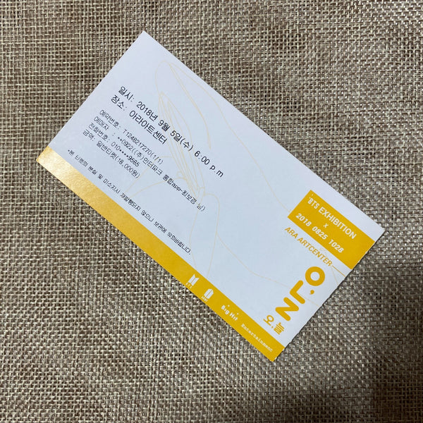 BTS 2018 #3 [ Oh Always Exhibition ] Official Ticket / New, Rare / Gift