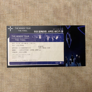 BTS 2017 #1 [The Wings Tour The Final] Official Concert Ticket / Mint, Rare /+G