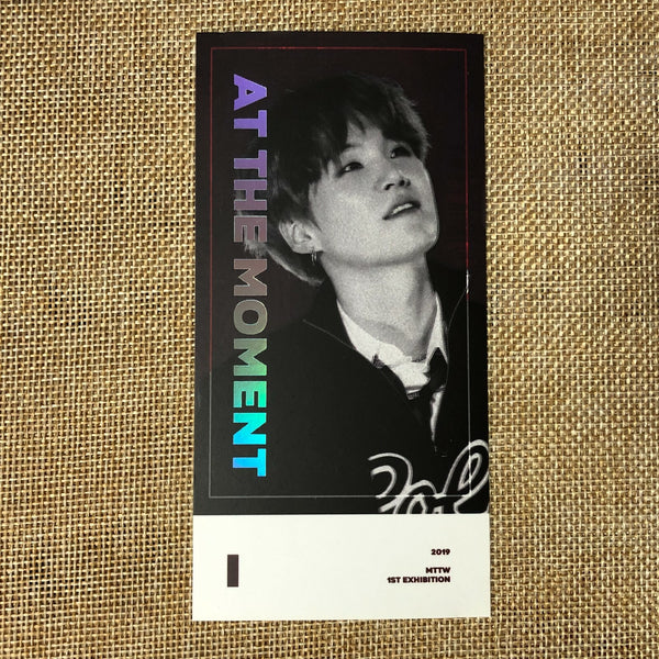 BTS SUGA [At the Moment Exhibition] Official Ticket Photocard / New, Rare / Gift