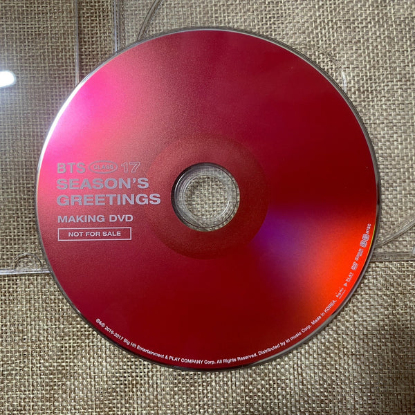BTS DVD [ 2017 Season's Greetings ] Official DVD Only / New, Rare / Gift