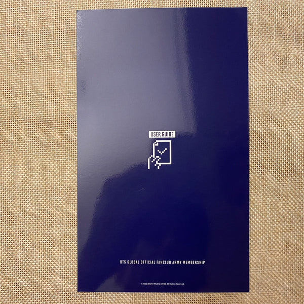 BTS SUGA [Fanclub ARMY 8th Membership Kit] User Guide + Key Sticker + Poster /+G