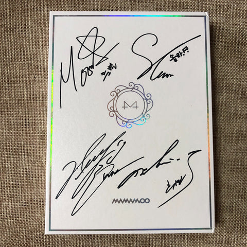 MAMAMOO #1 [ White Wind ] Hand Signed Promo Album Autographed / CD+Photobook