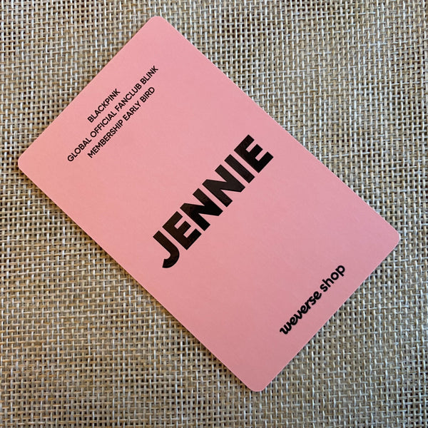 BLACKPINK JENNIE [Weverse Official Fanclub BLINK Membership] Photocard / Gift
