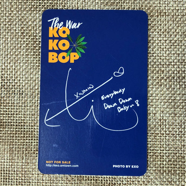 EXO XIUMIN Type C [ The War KOKOBOP ] Official Photocard, 4th Album / New / Gift