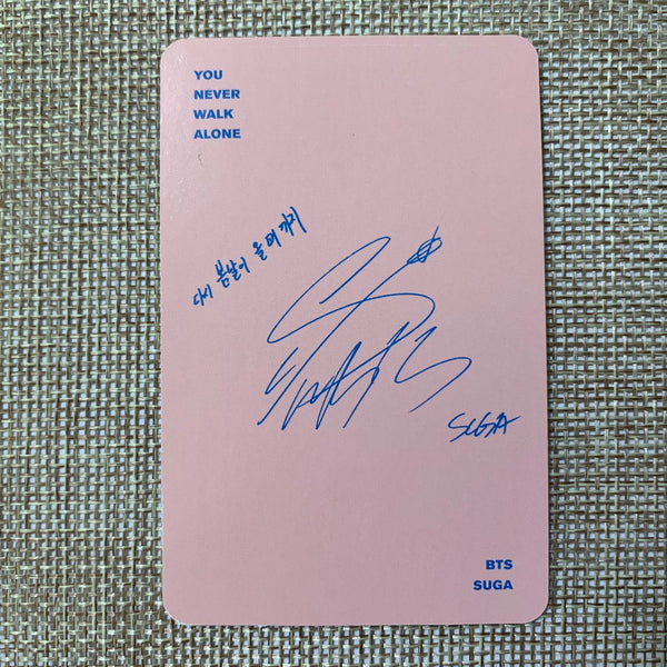 BTS SUGA [ YNWA You Never Walk Alone ] Official Photocard / New, Rare / Gift