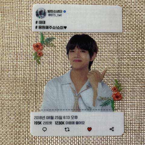 BTS V #2 [Love Yourself Official Army Booth] Transparent Photocard / New / Gift