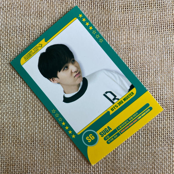 BTS SUGA 4/7 [ 3rd Muster ARMY.ZIP ] Official Player Card Photocard / New / Gift