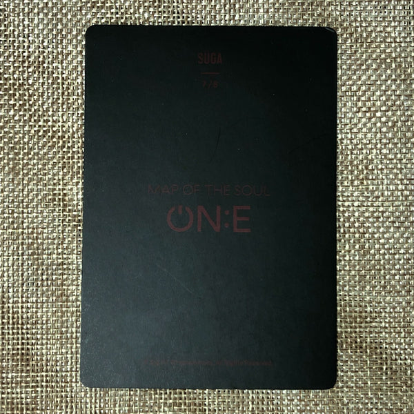 BTS SUGA 7/8 [ Map of the Soul ON:E ] Official Mini Photocard, ONE / New / Gift