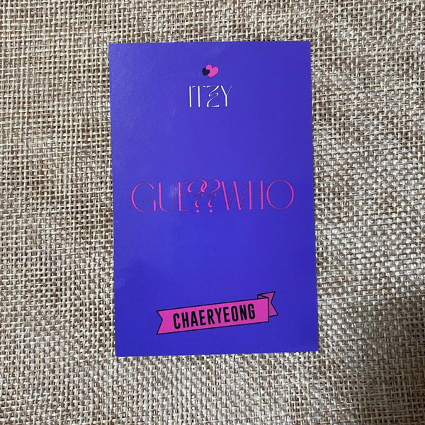 ITZY CHAERYEONG [ Guess Who ] Official Photocard, Withdrama POB / New / Gift