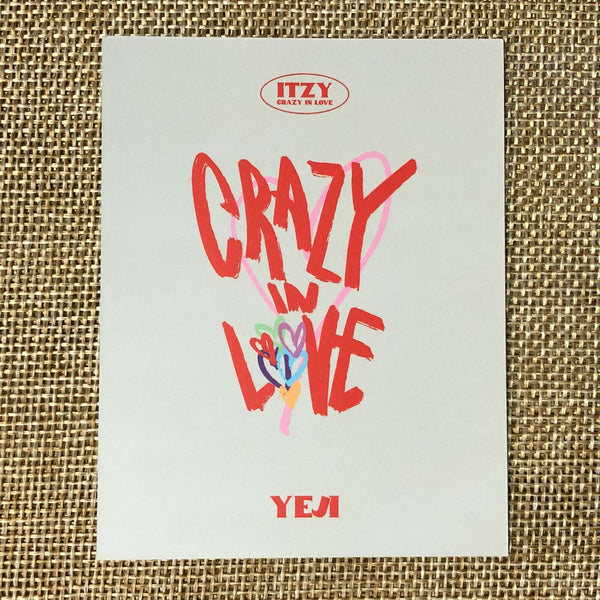 ITZY YEJI #2 [CRAZY IN LOVE] Official Polaroid Photocard, 1st Album / New / Gift