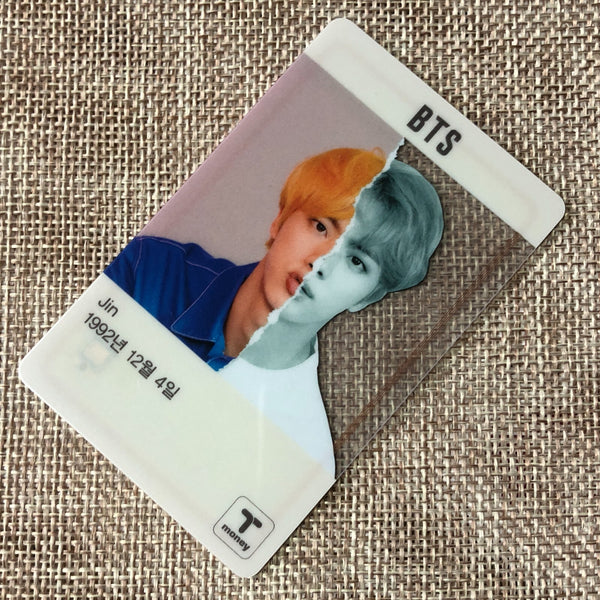 BTS JIN [ 2019 CU T-Money Transparent ] Official Photocard / New, Rare / Gift