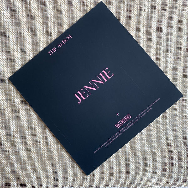 BLACKPINK JENNIE [THE ALBUM] Official Square Photocard Postcard, 15cm / Gift