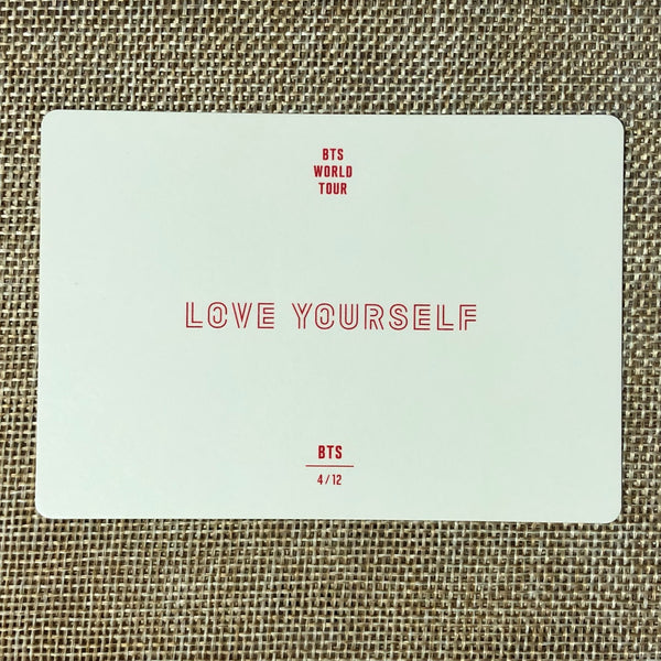 BTS GROUP RM JK 4/12 [Love Yourself World Tour] Official Mini Photocard / Gift