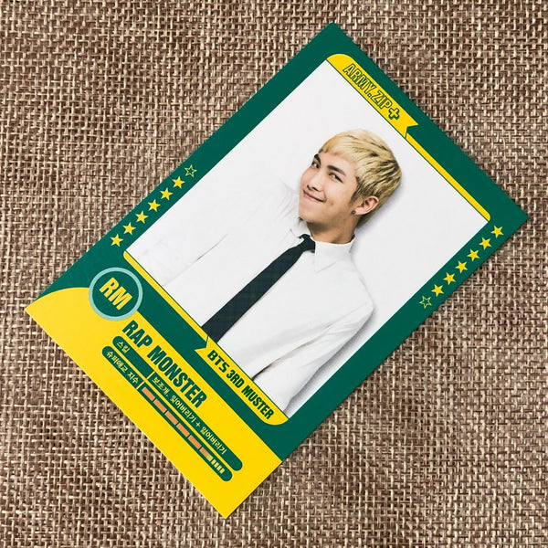 BTS RM 6/7 [ 3rd Muster ARMY.ZIP ] Official Player Card Photocard / New / Gift