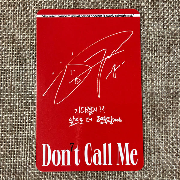 SHINEE ONEW [DON'T CALL ME] Official Photocard, 7th Photovoook Ver / New / Gift