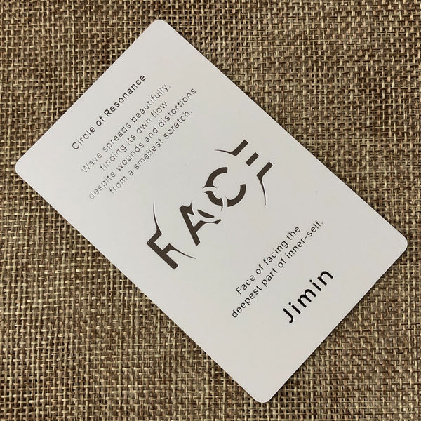 BTS JIMIN [ FACE ] Official Photocard, Solo Invisible Ver. / New / Gift