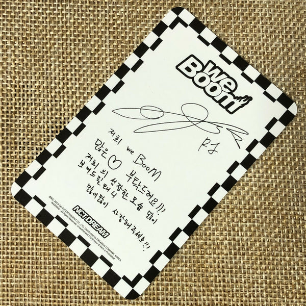 NCT Dream RENJUN [ We Boom KIHNO KIT ] Official Photocard / New, Rare / Gift