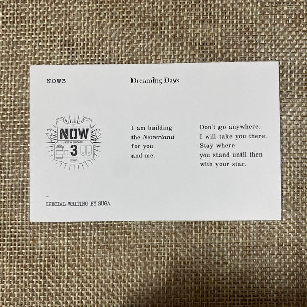 BTS SUGA J-HOPE [Now 3 in Chicago Dreaming Days] Official Photocard / New / Gift