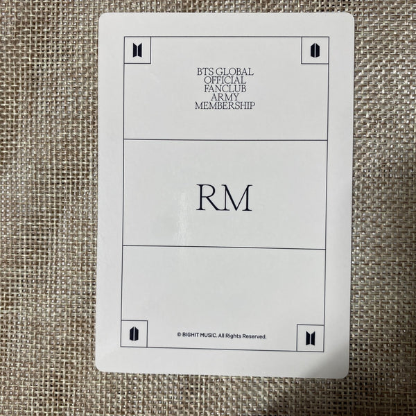 BTS RM [GLOBAL FANCLUB 9th ARMY MEMBERSHIP KIT] Official Photocard / New / Gift