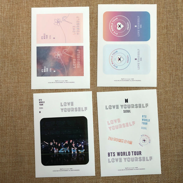 BTS [Love Yourself World Tour Seoul DVD] Official 4 Sticker Set, Pre-O / Gift