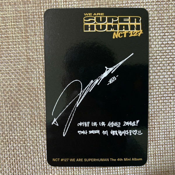 NCT 127 JUNGWOO [ Superhuman ] Official Photocard, 4th Mini Album / New / Gift