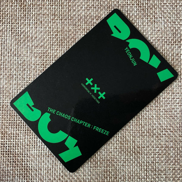 TXT YEONJUN [The Chaos Chapter Freeze] Official Photocard, Boy Ver / New / Gift