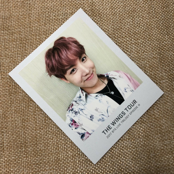 BTS J-HOPE [WINGS Tour 2017 Trilogy Ticket Album] Official Polaroid Photocard
