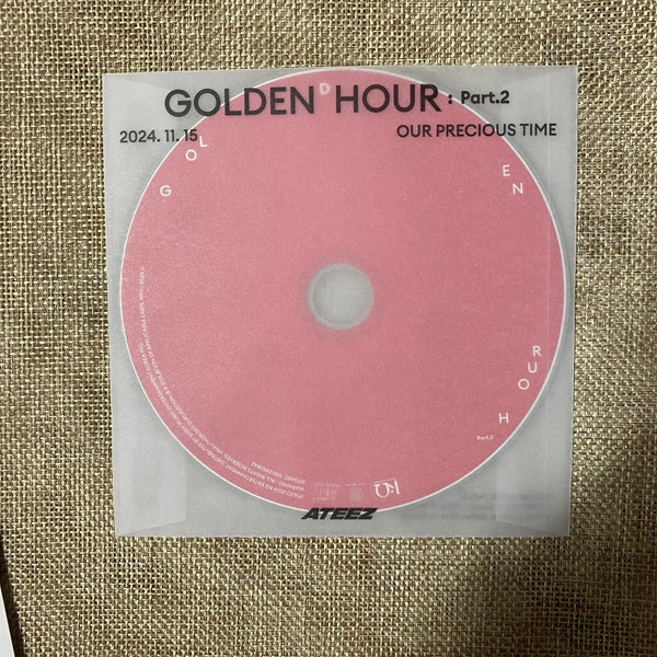ATEEZ [Golden Hour Part. 2] All Member Signed Promo Album, Message Full Set /+G