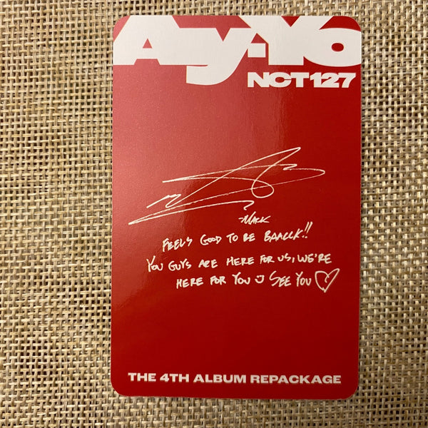 NCT 127 MARK [ Ay-Yo ] Official Photocard, Digipack Ver. / New, Rare / Gift