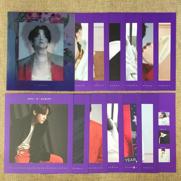BTS V TAEHYUNG [ DICON Vol 10 BTS goes on ] Official Calendar Cards / New / Gift
